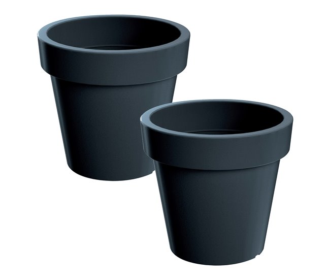 2x lofly plástico pote Antracite