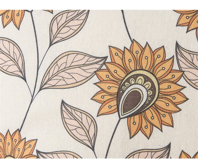 Beliani Almofada decorativa TUBEROSE Branco/ Bege