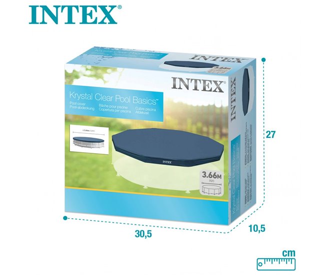 Cobertura INTEX piscina metálica metal & prisma frame Azul