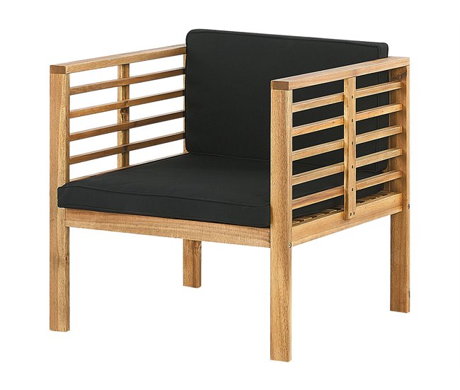 Beliani Conjunto lounge Madeira de acácia PACIFIC Castanho