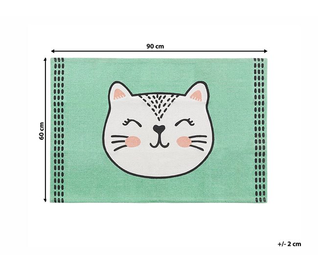 Beliani Alfombra para niños HOWRAH Verde