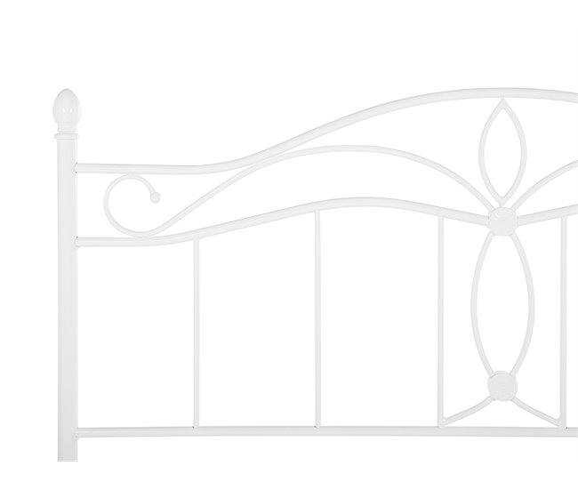 Beliani Cama com estrado Metal ANTLIA 168x209 Branco