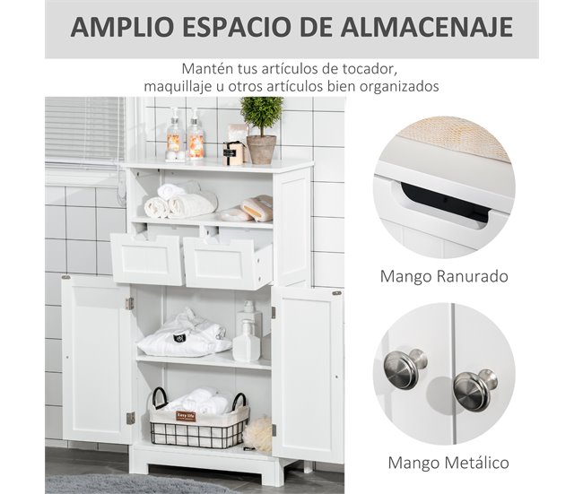 Armário de Casa de Banho MDF kleankin, casa - casa de banho Branco