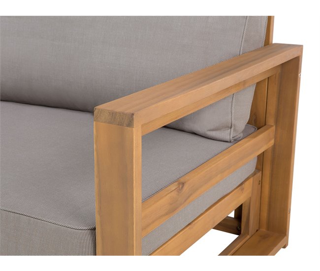 Beliani Conjunto lounge TIMOR Cinza Escuro