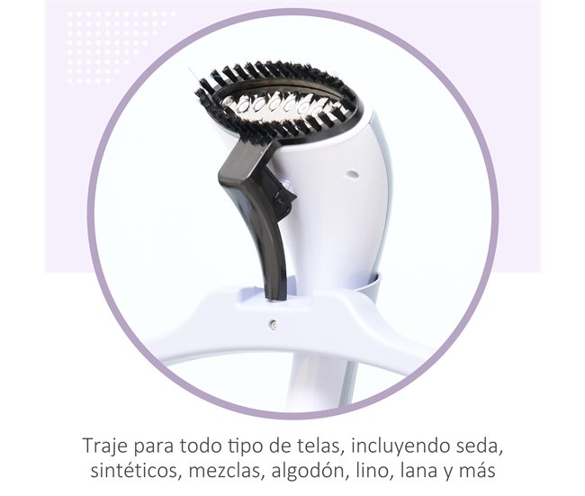 Ferro de Engomar a Vapor PP e ABS HOMCOM Branco