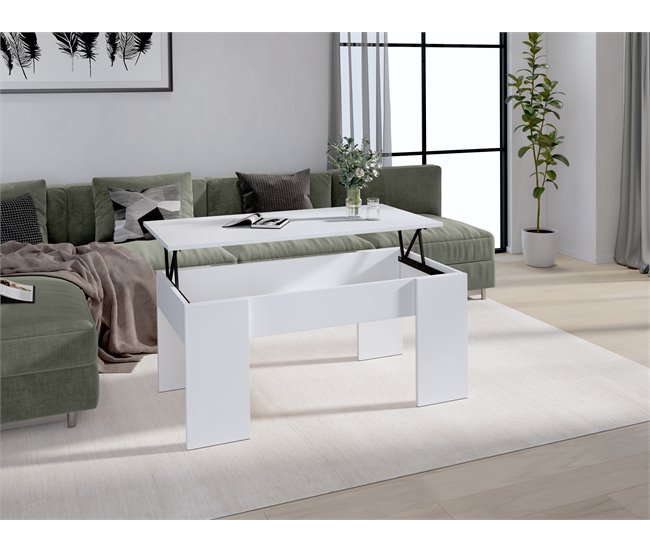 Mesa de centro elevável LOW Branco