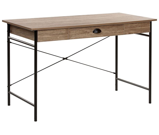 Beliani Secretária CREEK 120x60 Cinza Escuro
