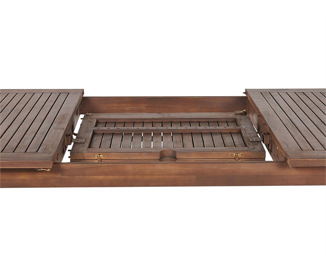 Beliani Mesa extensível CESANA 100x180 Castanho