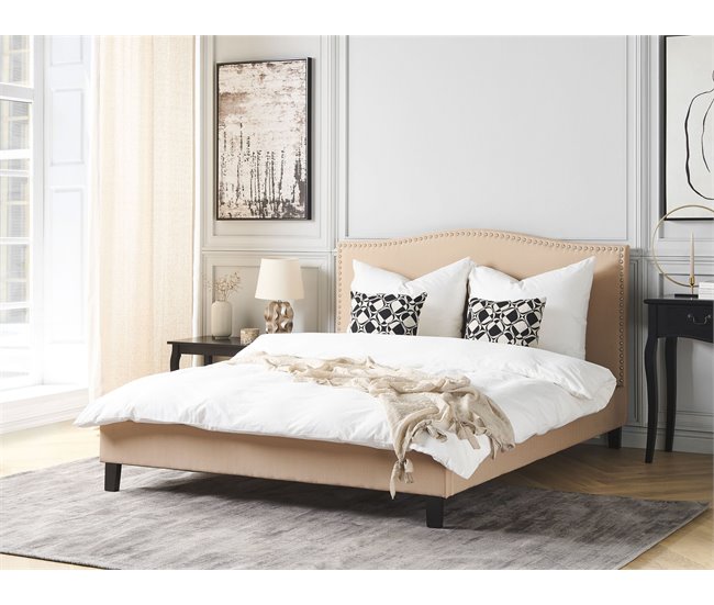 Beliani Cama Poliéster MONTPELLIER 169x213 Bege