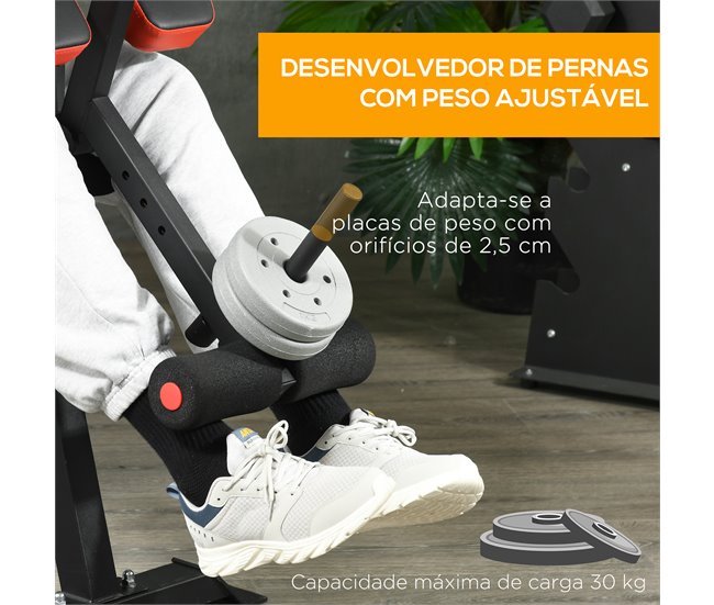 Banco de Musculação Aço e PU SPORTNOW Preto