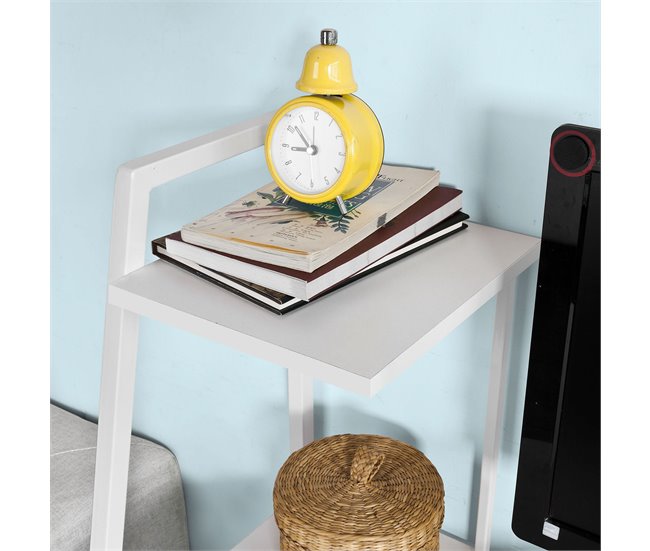 Mesa de secretária com três prateleiras FWT29-W SoBuy Branco