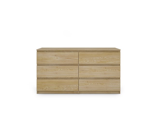 Cómoda dupla oslo com 6 gavetas