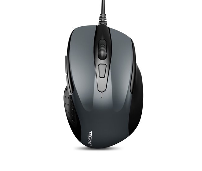 Tecknet um013 rato ergonómico - com fio 4 dpi durável plug and play
