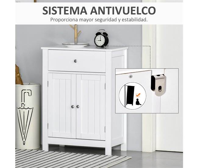 Armário Casa de Banho MDF kleankin, casa - casa de banho 60 Branco