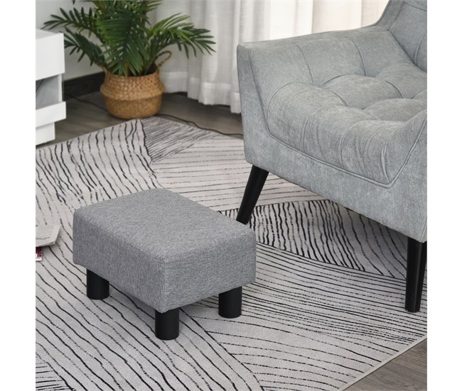 Apoio para os Pés Poliéster HOMCOM, casa - quarto Cinza