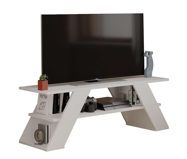 Balanço TV Mesa Sala de Estar Sala de Jantar 120 Branco