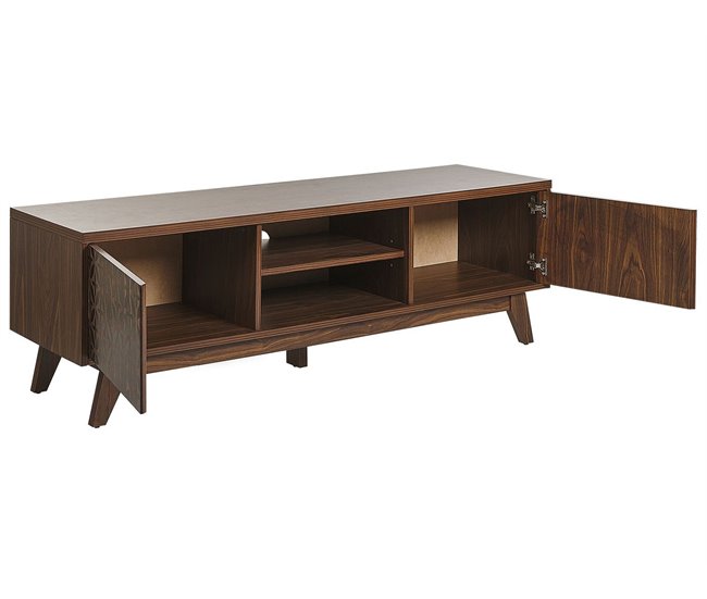 Beliani Mesa de TV PRESCOT 140 Castanho