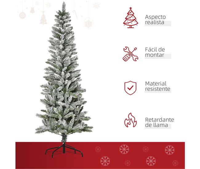 Árvore de Natal PVC e Aço HOMCOM, casa - natal Multicor