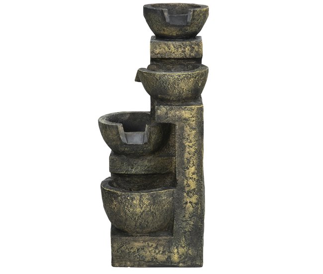 Fonte de Água em Cascata Resina Outsunny Multicor