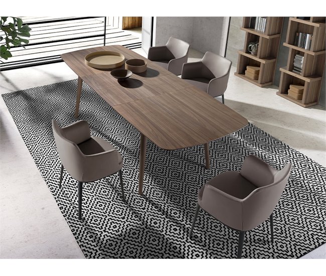 ANGEL CERDA Cadeira em tecido vison Preto