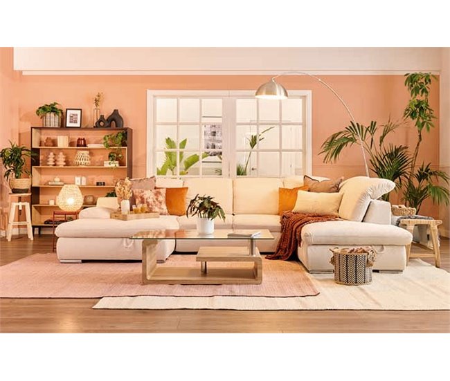 Sofá de canto ISONA com cama Bege