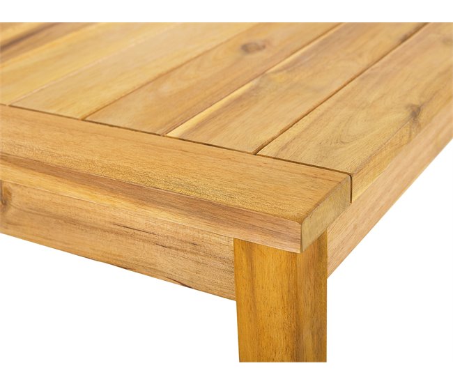 Beliani Conjunto lounge Madeira de acácia PALLANO Cinza Escuro