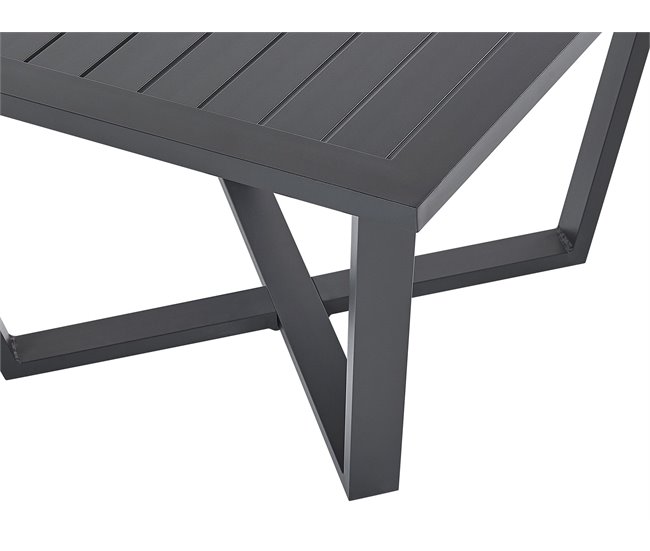 Beliani Conjunto lounge VIZZINI Cinza Escuro