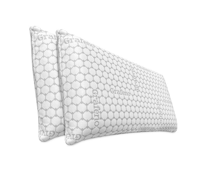 Almofada Viscoelástica Carbon Plus 70x40 Branco/cinza