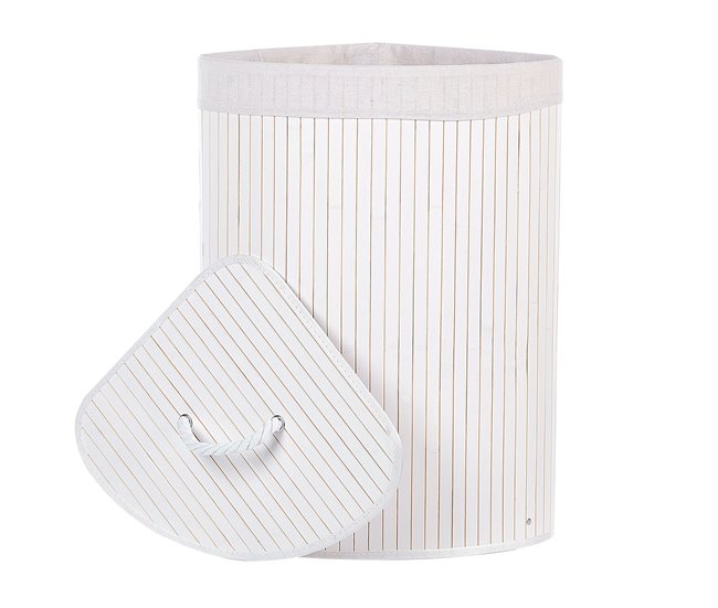Beliani Cesto de roupa MATARA Branco
