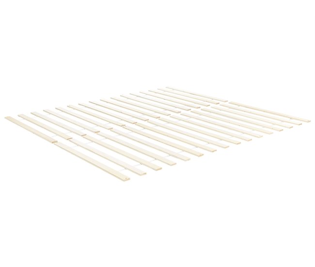 Beliani Cama com estrado Pinho TANNAY 169x208 Branco