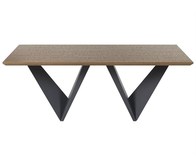 Beliani Conjunto de mesas SIERRA 100x200 Castanho