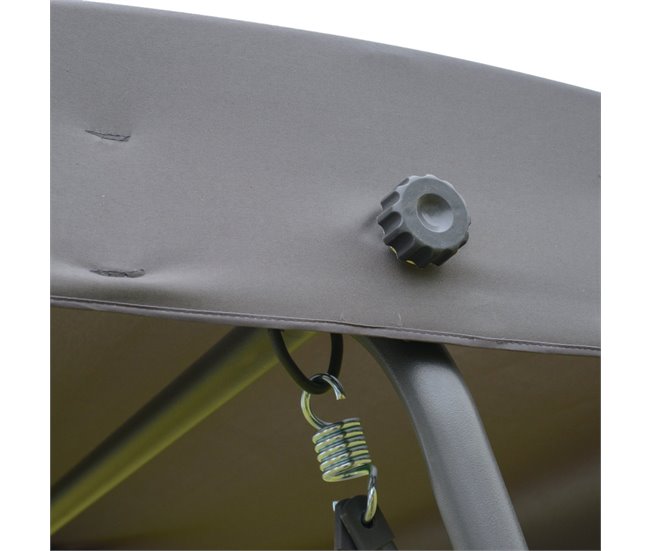 Baloiço de Jardim de 3 Lugares Metal, Poliéster e Têxtilene Cinza