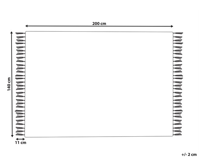 Beliani Entrelaçado FENER 140x200 Multicor