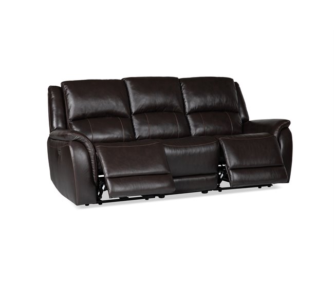 Sofá NINFA relax manual Castanho