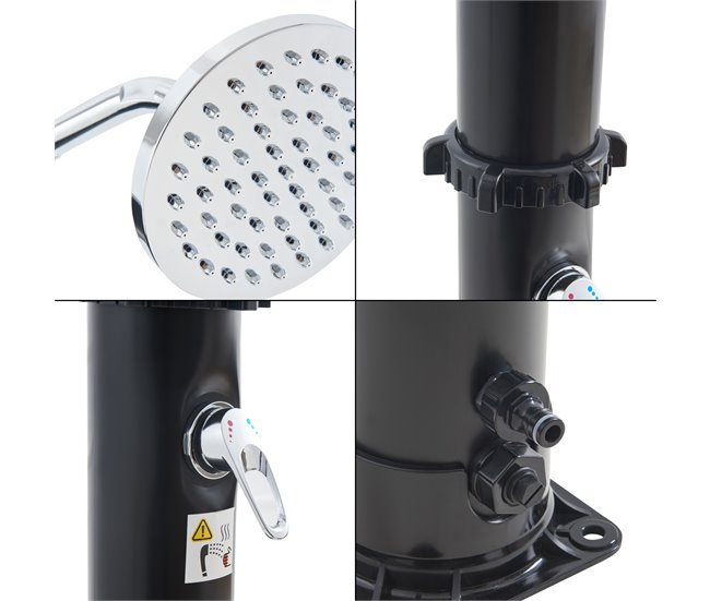 Ducha solar Frerievn com chuveiro de pé 18L [casa.pro] Preto