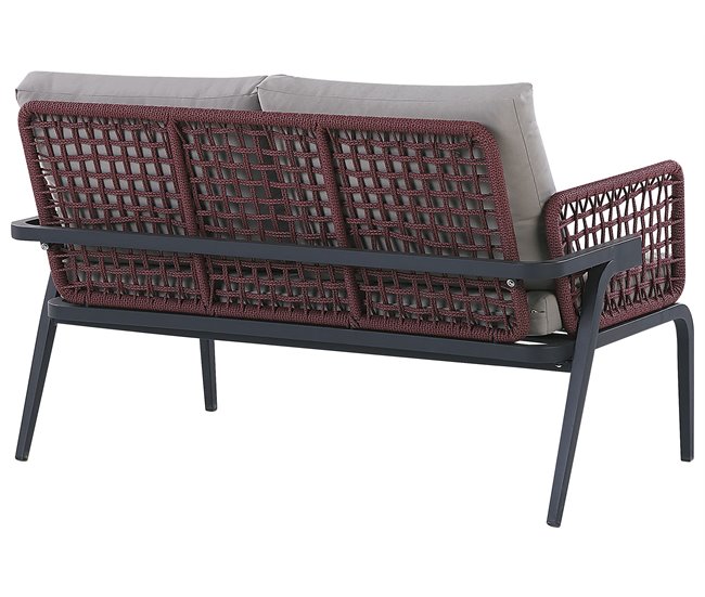 Beliani Conjunto lounge SCIACCA Cinza