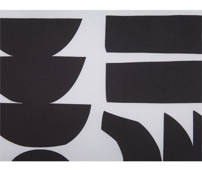 Beliani Almofada decorativa LIRIOPE 30x50 Branco/ Preto
