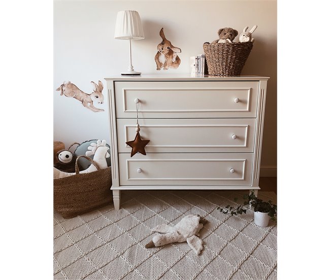 Beliani Pelos curtos ELLEK 160x230 Branco/ Bege