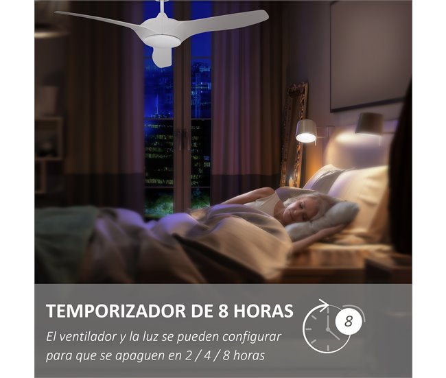 Ventoinha de Teto ABS HOMCOM, casa - aquecimento e climatização Branco