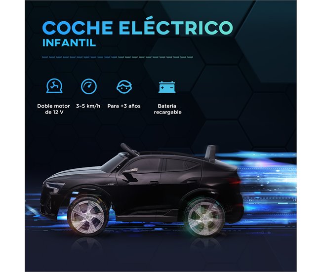 Carro Elétrico para Crianças PP e Aço HOMCOM Preto