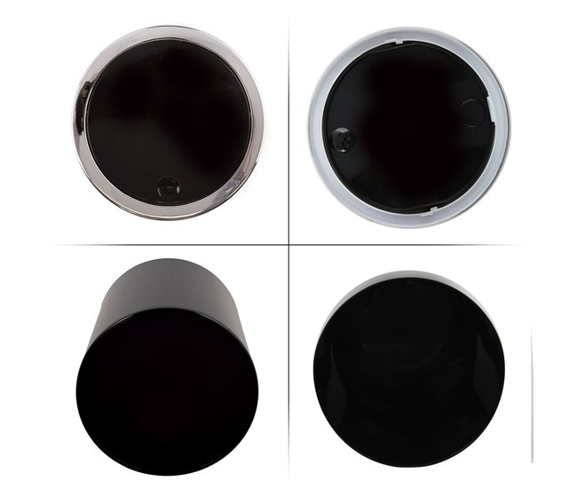 Lata de lixo de 6 l para banheiro Preto