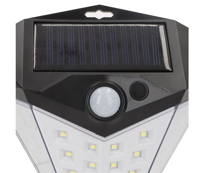 Aktive Pacote de 6 luminárias de parede LED solares com sensor Preto