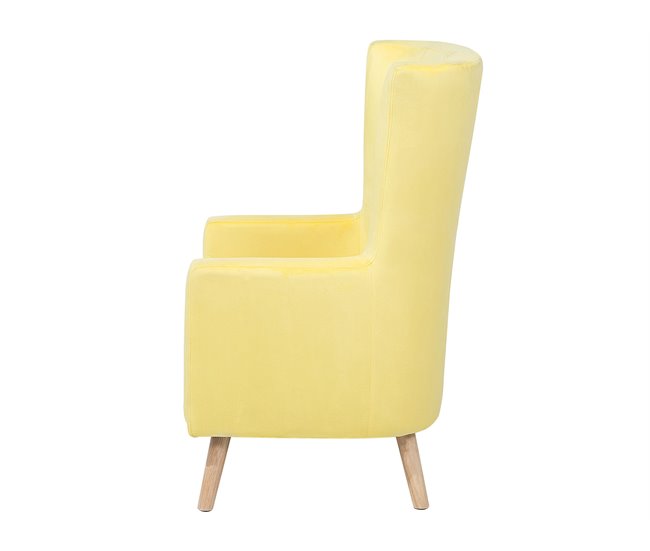 Beliani Poltrona com braços ONEIDA Amarelo