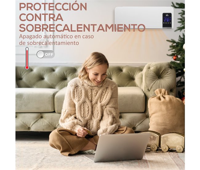 Aquecedor Elétrico ABS HOMCOM, casa - aquecimento e climatização Branco