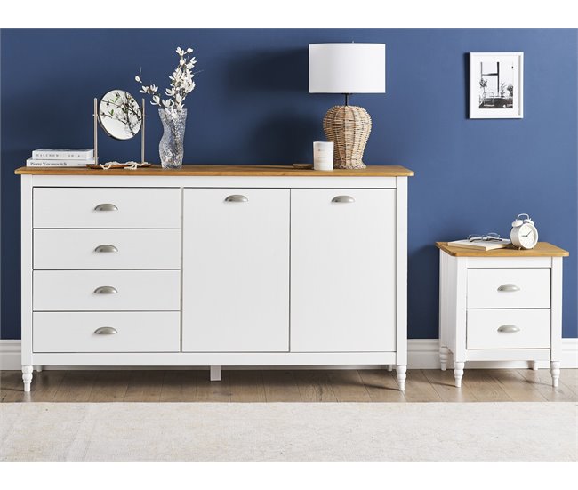 Beliani Aparador SHILLINGTON 150 Branco