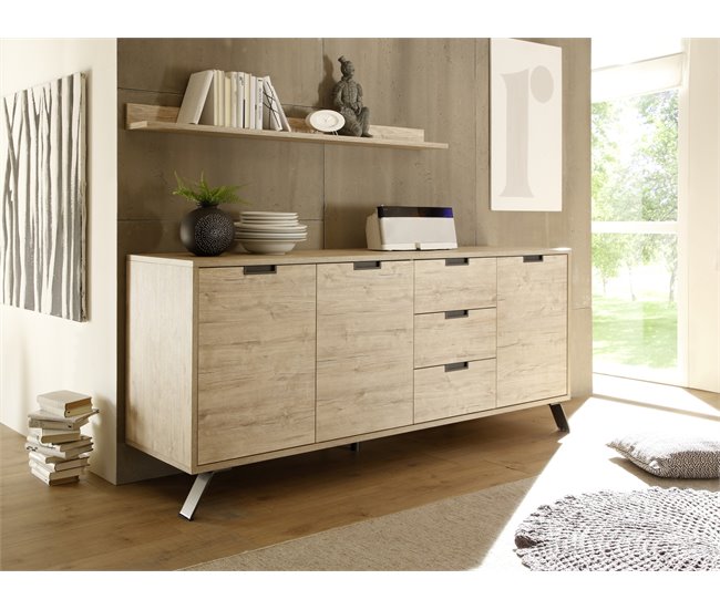 Aparador PALMA com 3 portas cor carvalho Carvalho