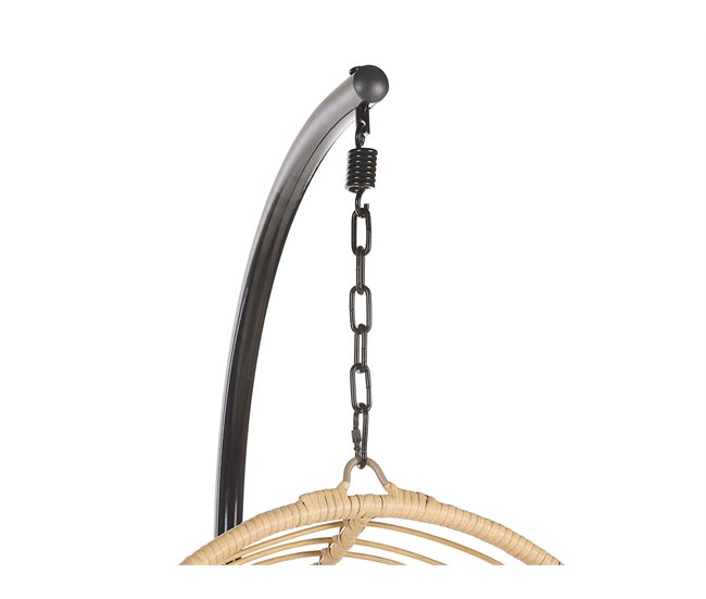 Beliani Sillón colgante CASOLI Cinza