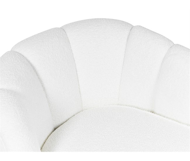 Beliani Chaise longue Bouclé ALLIER Bege