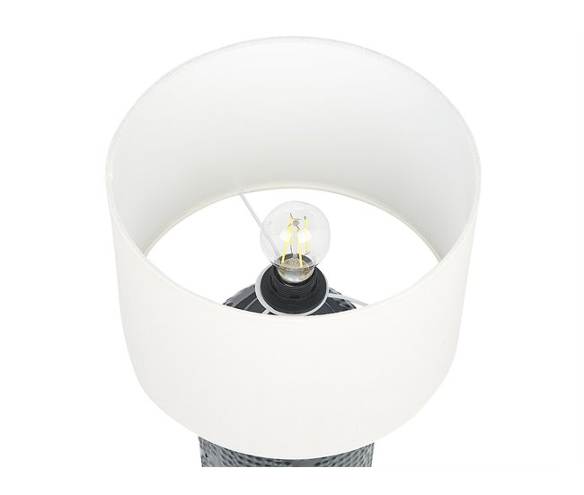 Beliani Candeeiro de mesa MUSSEL Branco/ Bege
