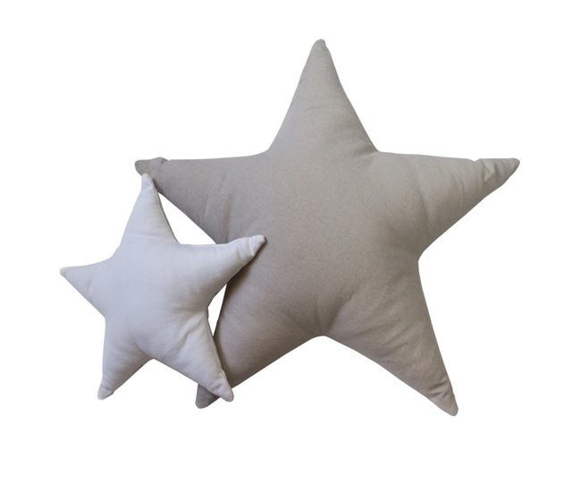 Almofadas conjunto de 2 Branco/cinza